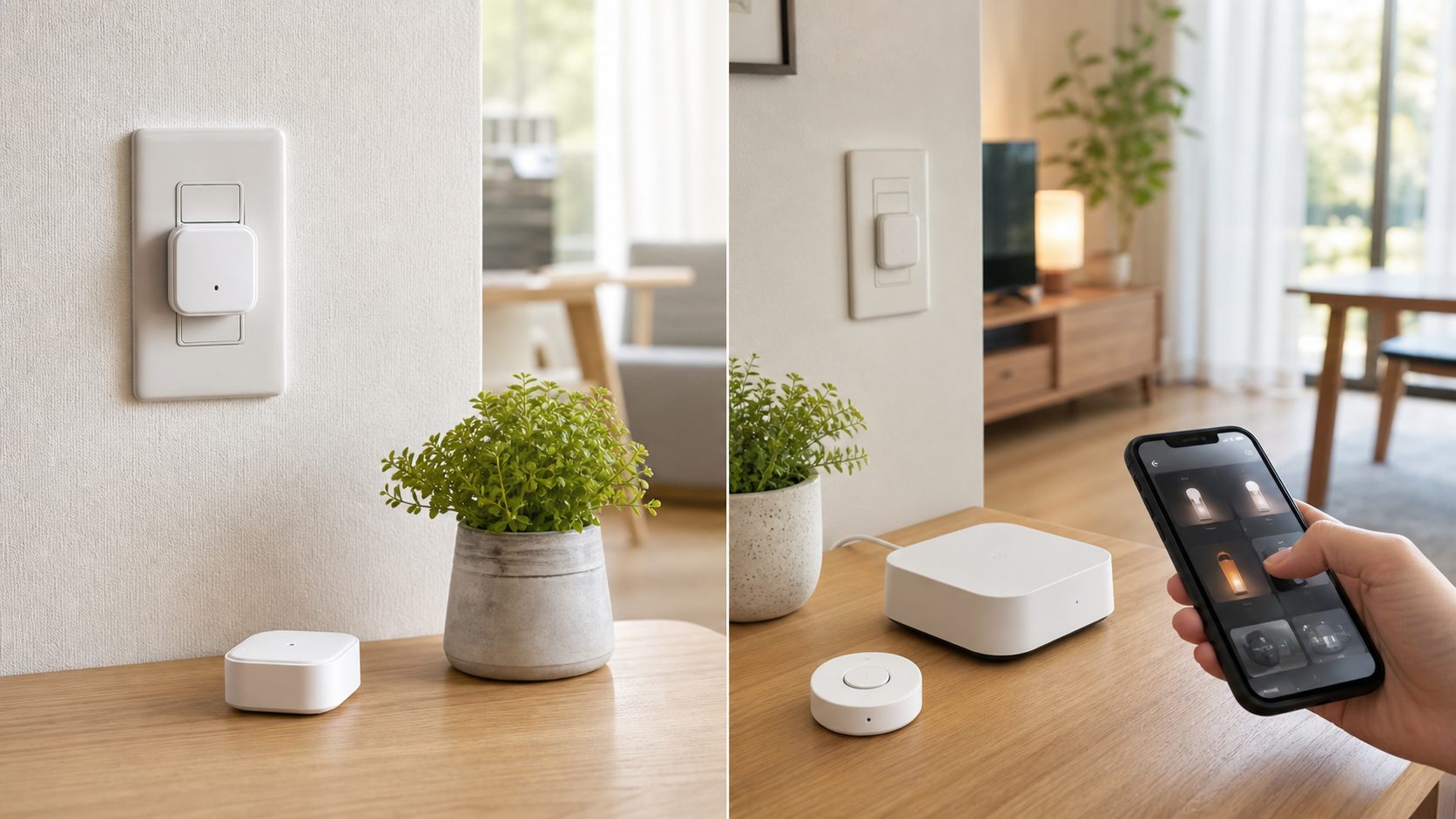ボタン制御セットと遠隔操作セットの違いを比較するスマートホーム機器